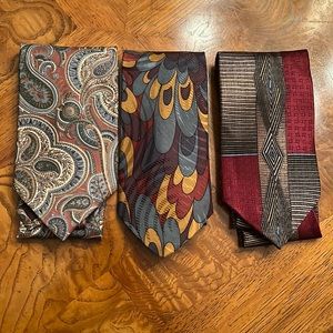 Men’s designer, silk ties bill, Blass, international collection, premium edition